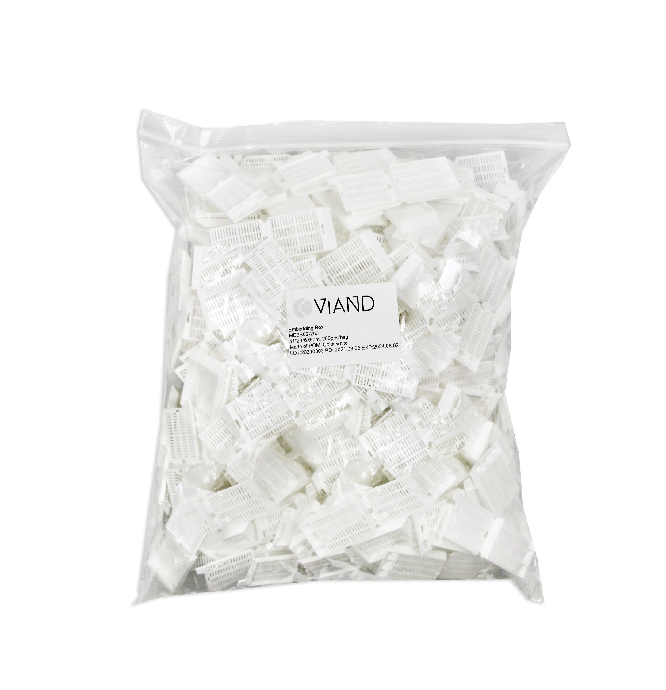 CASSETTE DE PLASTICO P/TEJIDOS BLANCO PK/250 VIAND