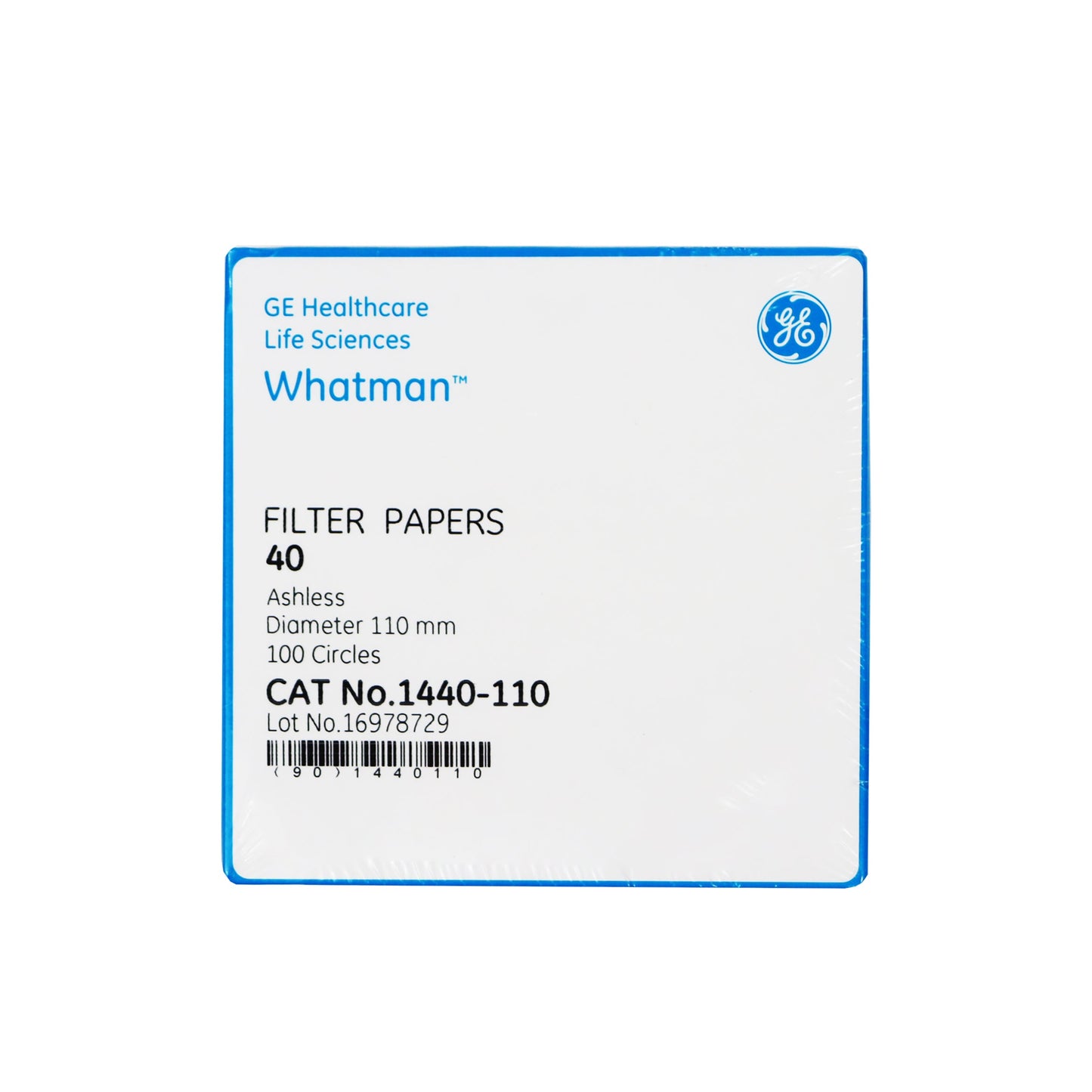 PAPEL FILTRO CUANTITATIVO #40 DE 110MM 0 PK/100 WHATMAN