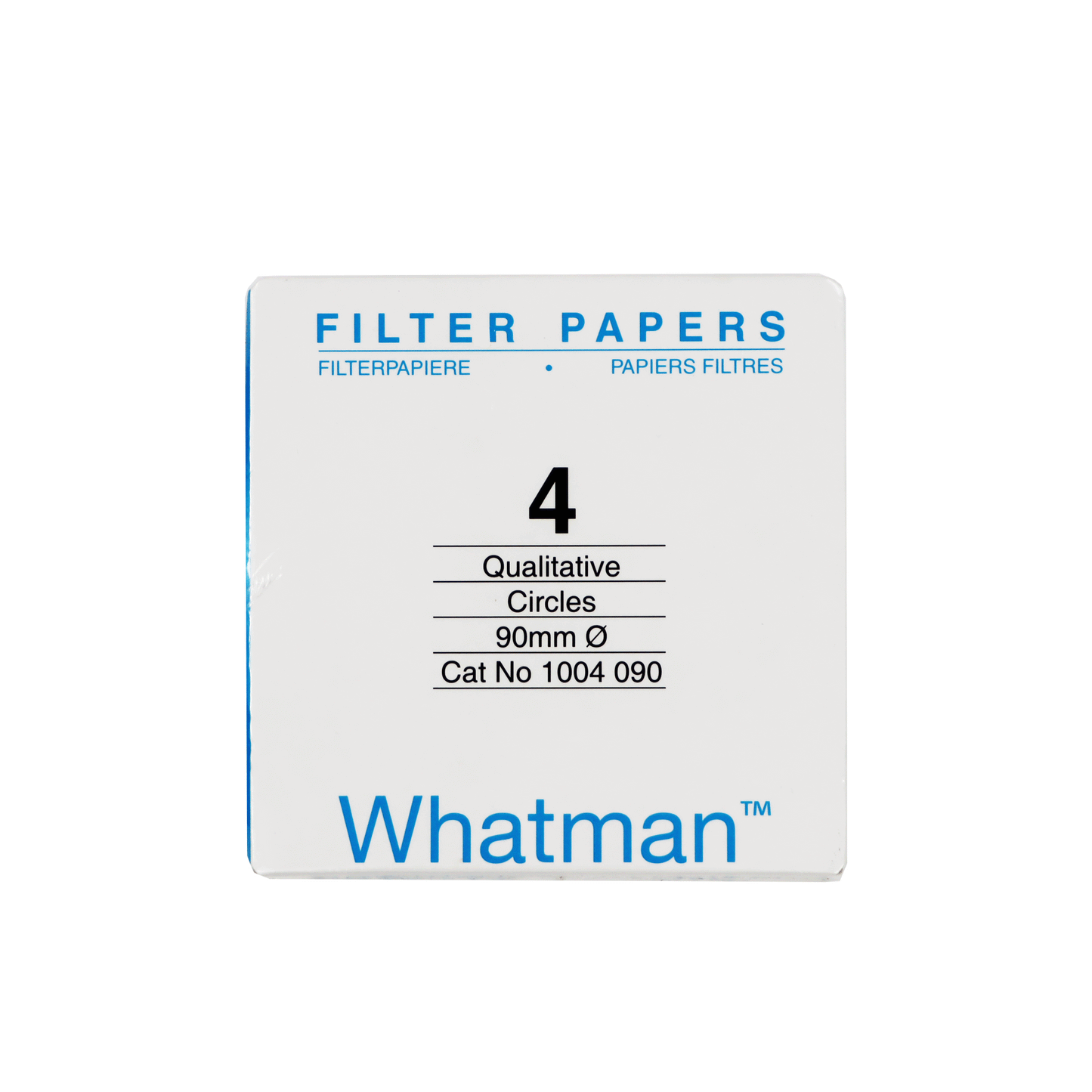 PAPEL FILTRO CUALITATIVO #4 DE 90MM Ø PK/100 WHATMAN