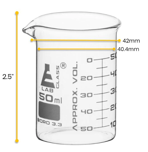 VASO PRECIPITADO DE VIDRIO ASTM 50ML EISCO