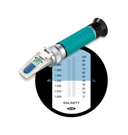 REFRACTOMETRO MANUAL SALINOMETRO 0-100PPT STX-3 VEE GEE
