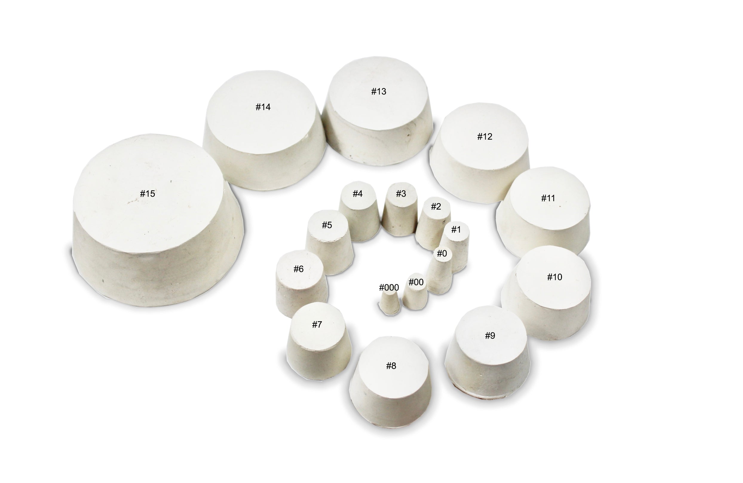 Tapon De Hule Blanco #4   Nal